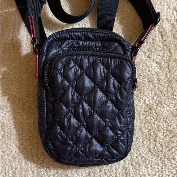 MZ Wallace Handbags - MZ Wallace Black Quilted Micro Metro Crossbody Bag